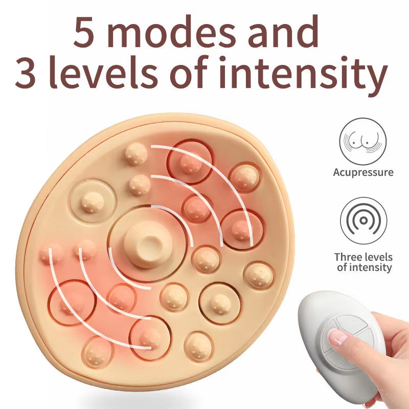 Breast Enhancement Instrument Red Light Massage Therapy Chest Massage Pad Hot Compress Wireless Vibration Massage