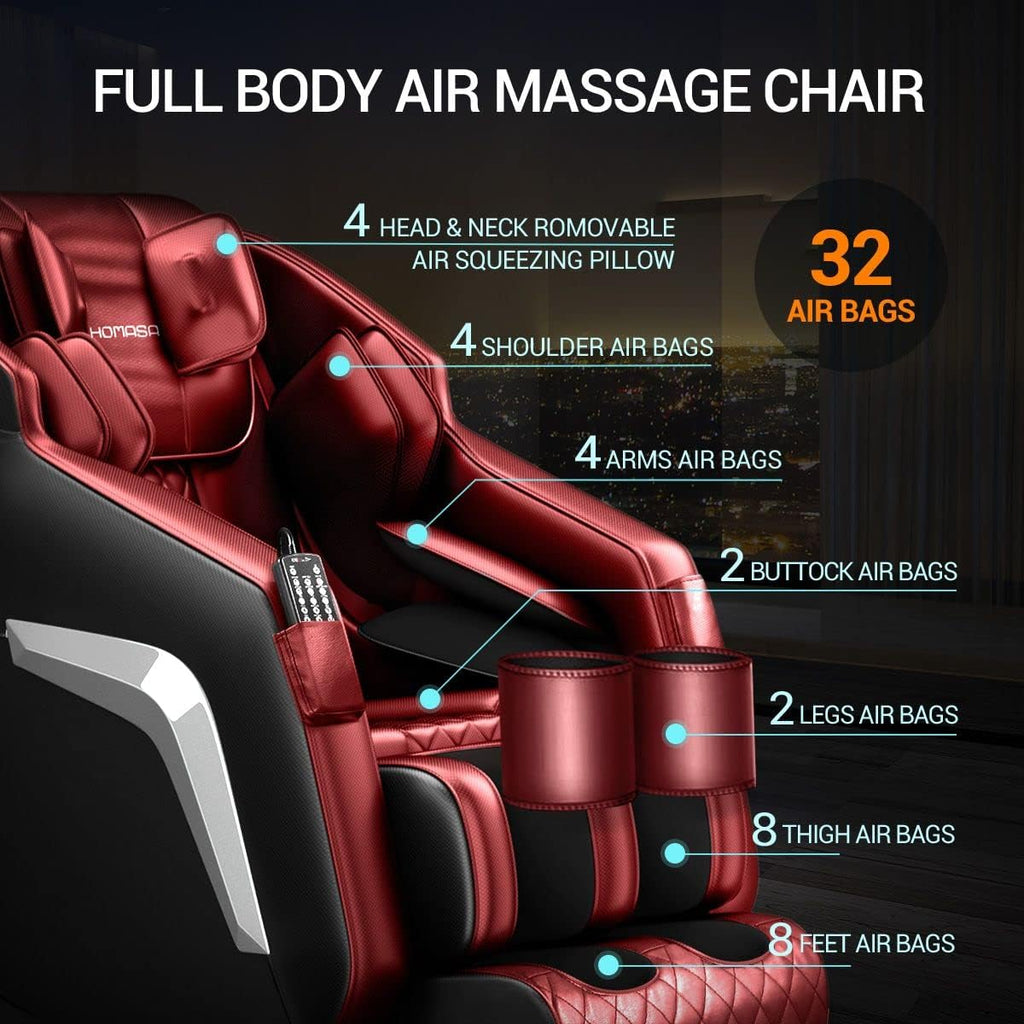 Full Body Massage Chair，Zero Gravity Recliner with Heating Functionand and Remote Control Bluetooth