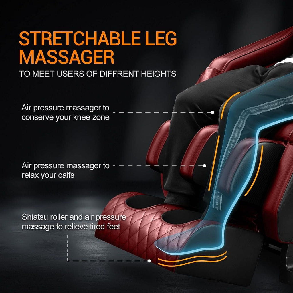Full Body Massage Chair，Zero Gravity Recliner with Heating Functionand and Remote Control Bluetooth